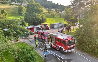 Feuerwehr-Großübung im Krankenhaus Maria Ebene